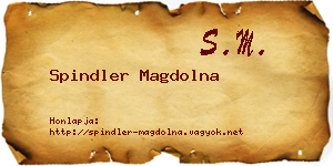 Spindler Magdolna névjegykártya