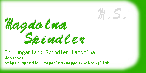 magdolna spindler business card